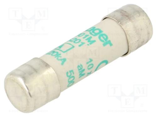 Fusível: Baixa Tensão, Am,Retardado, 1a, 500vac, 10x38mm