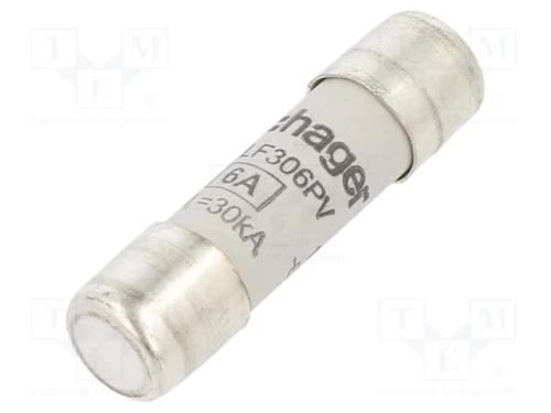 Fusível: Baixa Tensão, Gpv,Retardado, 6a, 1kvdc, 10x38mm