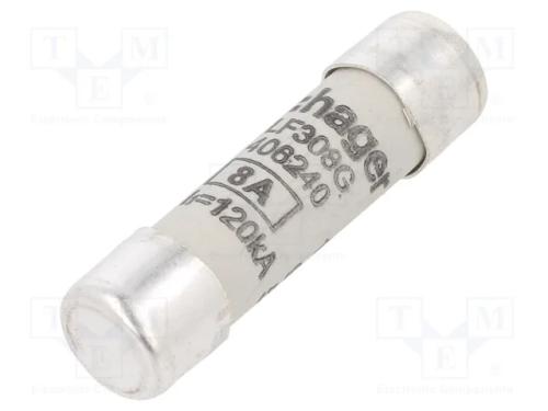 Fusível: Baixa Tensão, Gg,Retardado, 8a, 500vac, 10x38mm
