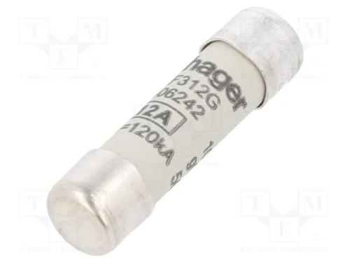 Fusível: Baixa Tensão, Gg,Retardado, 12a, 500vac, 10x38mm