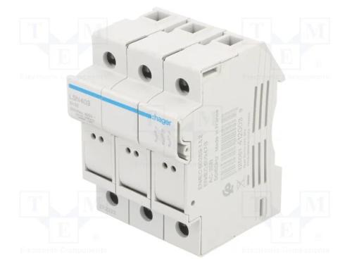 Interruptor de Fusível, 8x32mm, para Trilho Din, 25a, 400v, Ip20