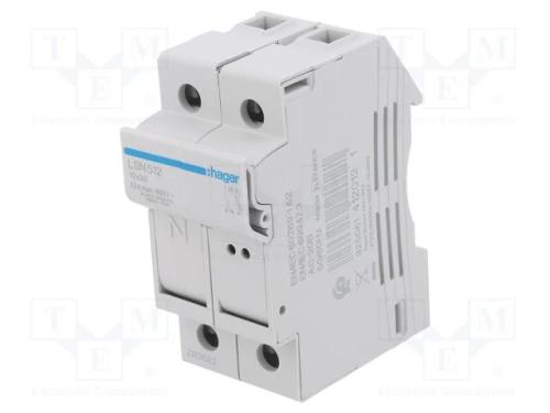 Interruptor de Fusível, 10x38mm, para Trilho Din, 32a, 690v, Ip20