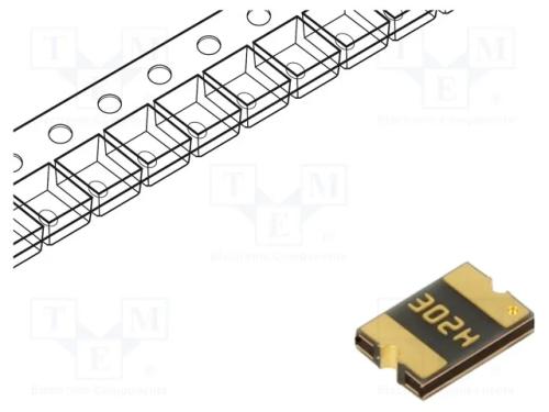 Fusível: de polímero PTC, 300mA, 30VDC, PCB,SMT, .