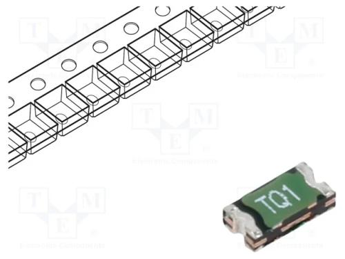 Fusível: de polímero PTC, 500mA, Imax: 100A, SMD,.