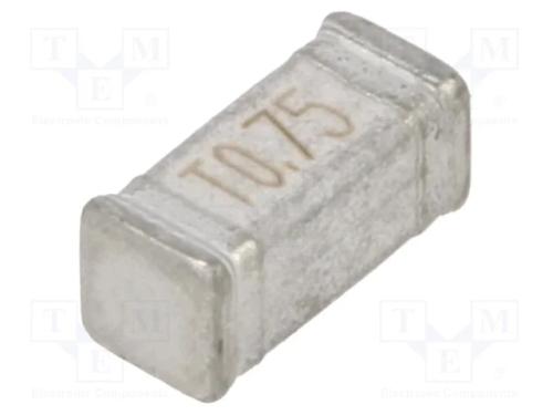 Fusível: baixa tensão, retardado, 750mA, 250VAC, .