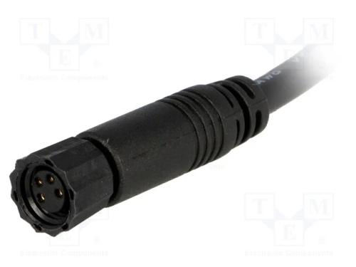 Conector: M8, 1m, fêmea, PIN: 4, simples, ficha, .