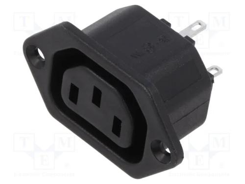 Conector: de alimentação, tomada, fêmea, C13 (F),.