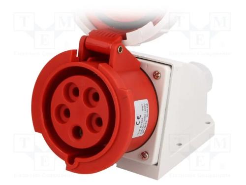 Conector: de alimentação AC 3 fases, tomada, fême.