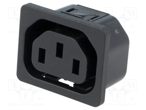 Conector: de alimentação, tomada, fêmea, 10A, 250.