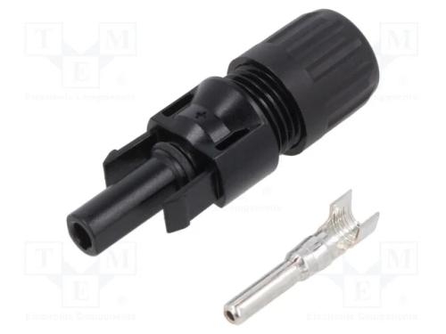 Conector: solares, fêmea, simples, 10mm2, cerrar,.