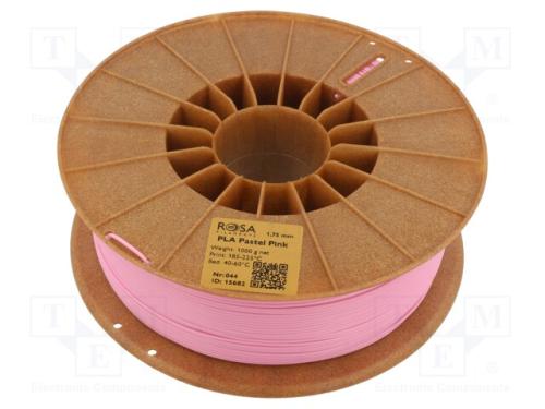 Filamento: PLA Pastle, 1,75mm, cor-de-rosa, 185÷2.
