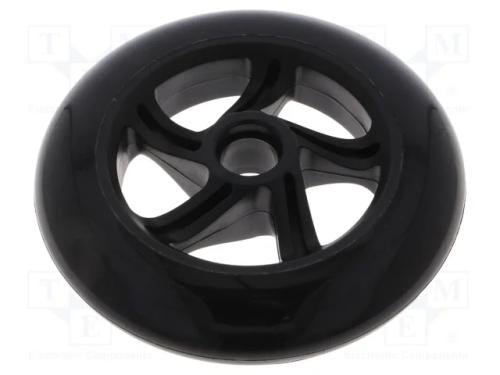 Roda, Preta, Por Encaixe, : 144mm, Cobertura: Borracha, W: 29mm