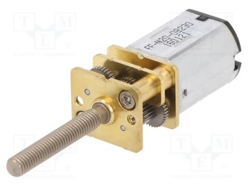 Motor: DC, com transmissão, 6VDC, 185mA, Eixo: ro.
