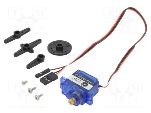 Motor: servomecanismo, 4,8÷6VDC, micro, analógico.