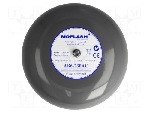 Sinalizador: sonoro, campainha, 230VAC, 100dB, AB.