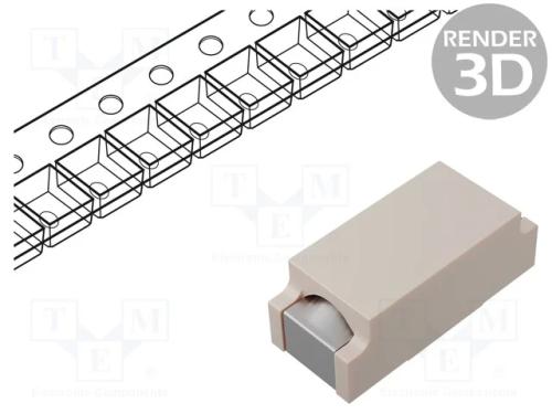 Fusível: baixa tensão, rápido, 1A, 63VAC, 63VDC, .