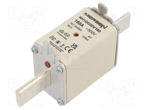 Fusível: Baixa Tensão, Gg, 160a, 500vac, 250vdc, Nh1