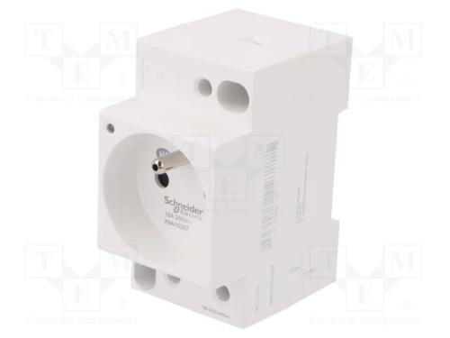 Tomada tipo E, 250VAC, 16A, para trilho DIN, ACTI9