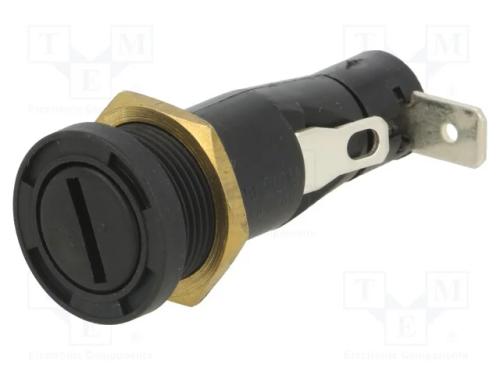 Tomada, Fusíveis Cilíndricos, 6,3x32mm, 16a, 250v, No Painel