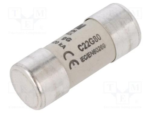 Fusível: Baixa Tensão, Gg, 80a, 500vac, 22,2x58mm