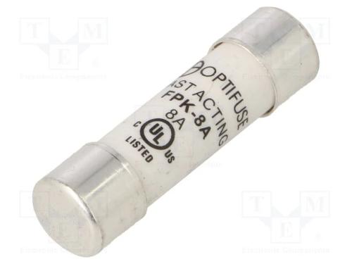 Fusível: Baixa Tensão, Rápido, 8a, 600vac, 600vdc, 10,3x38mm