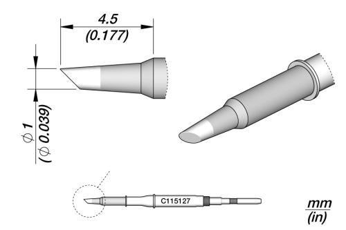 Cartucho Biselado Ø 1