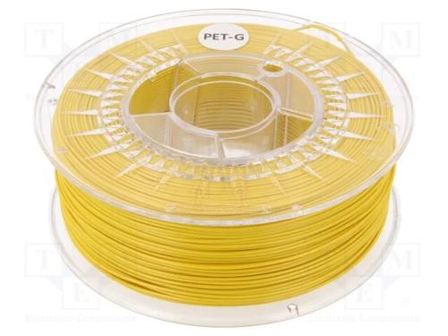 Filamento: Pet-G, : 1,75mm, Amarelo, 220÷250c, 1kg