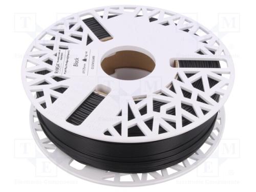 Filamento: PLA+, 1,75mm, preta, 190÷230C, 1kg