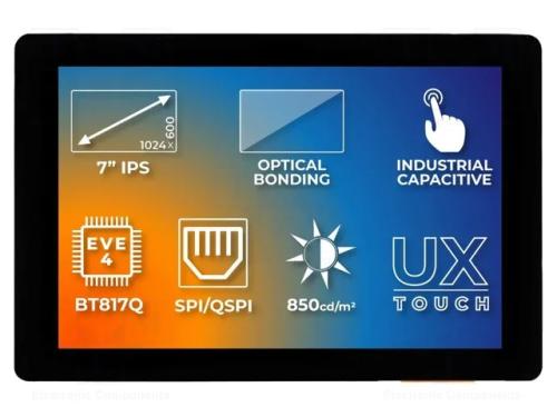 Monitor: Tft, 7, 1024x600, Ilum: Led, Dim: 179,96x119x12,43mm, Rgb