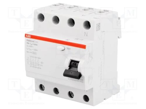 Interruptor de Corrente Diferencial, Inom: 40a, Polos: 4, Ip20