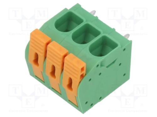 PCB bloco terminal, 7,5mm, faixas: 3, angulares 9.