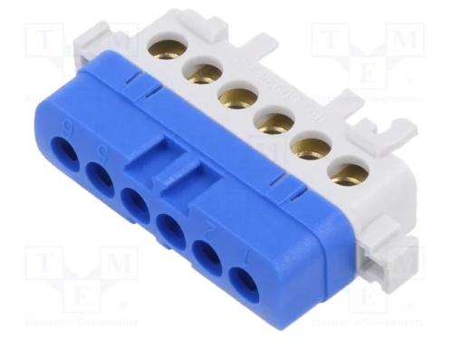 Conector: bloco de distribuição, faixas: 1, braça.