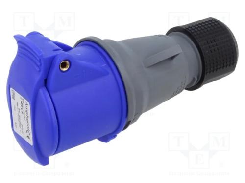 Conector: de alimenta&ccedil;&atilde;o AC 3 fases, ficha, f&ecirc;mea.