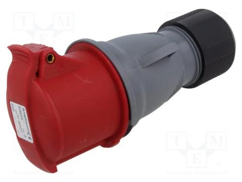 Conector: de alimenta&ccedil;&atilde;o AC 3 fases, ficha, f&ecirc;mea.