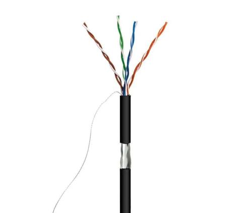 Cable Datos Ftp Cca Cat.5e Awg24 Exterior. Negro .