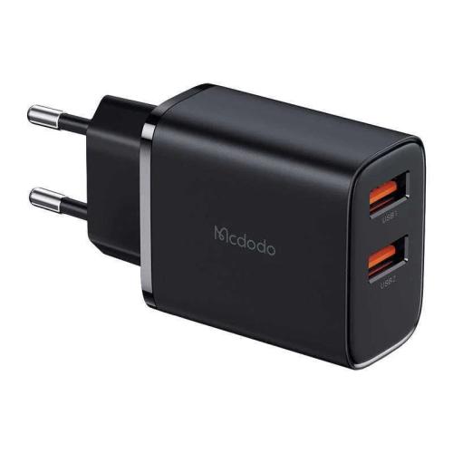 Mcdodo Ch-5070 Usb-A*2 Mains Charger, 12w (Black)