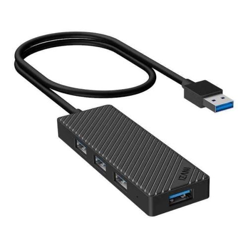 Adapter Hub 4 In 1, Invzi, Mh04, 4x Usb 3.0 (Black)