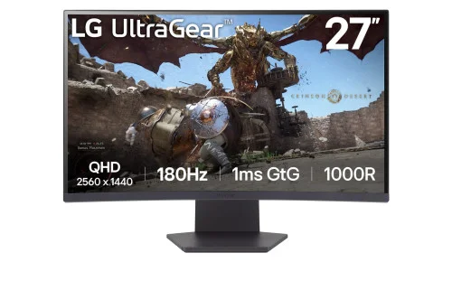 Monitor Curvo UltraGear VA 27" 27GS60QC-B QHD 16:.