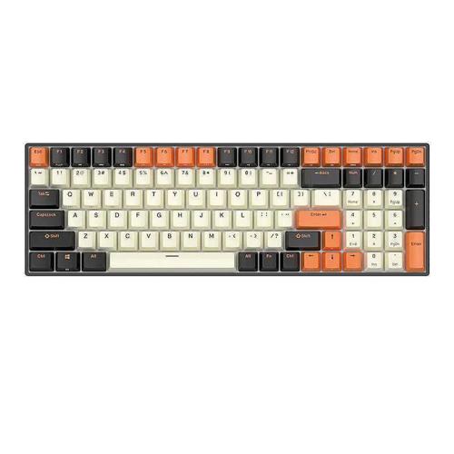 Teclado Mecânico Royal Kludge Rk100 Rgb, Castanho