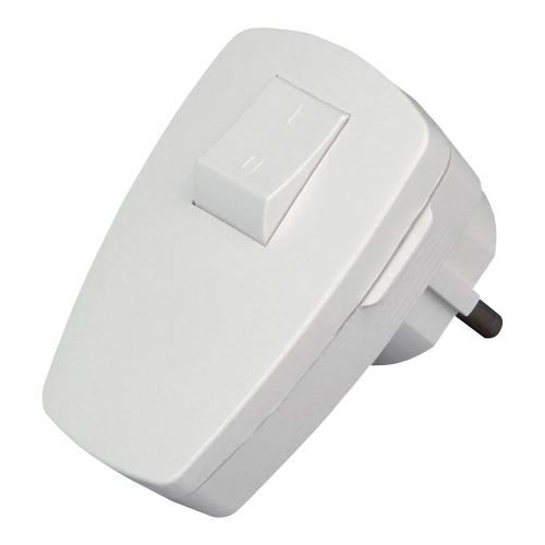 Plug Ângulo Branco 2p+E com Interruptor 3x1,5mm 1.