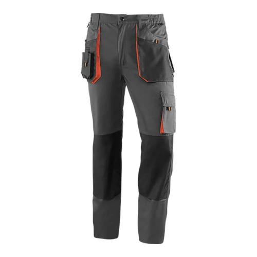 Calças "top range" cinza/preto/laranja.tamanho xs.