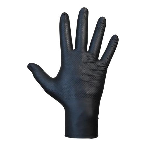 Luva agility grip nbr s/pó preto t11.caixa 50 uni.