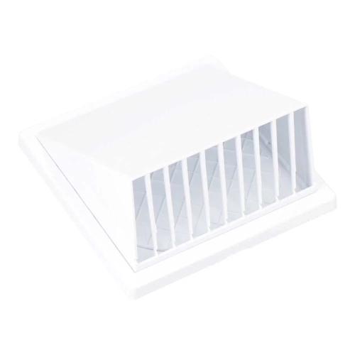 Grelha de Ventila&ccedil;&atilde;o com Capota Abs &Oslash; 125mm Branca
