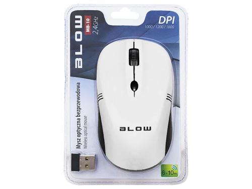 Rato Óptico Sem Fios Blow Mb-10 Branco