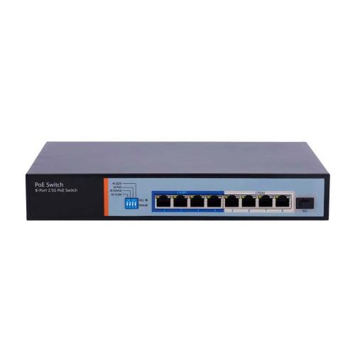 Switch Hi-Poe Multigagibit 2,5gbps - 8 Portas Poe.
