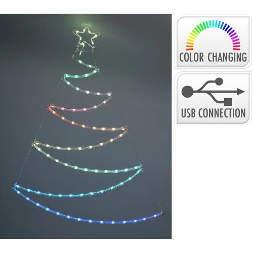 Árvore de Ornamento de Led, Rgb, Conexão Usb