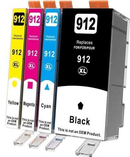 Conjunto 4 Tinteiros Compatíveis Hp 912 Xl