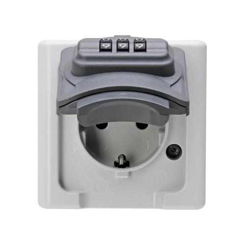 Base Fixa 2p+E Tipo F Superfície Cinzenta 16a 250.