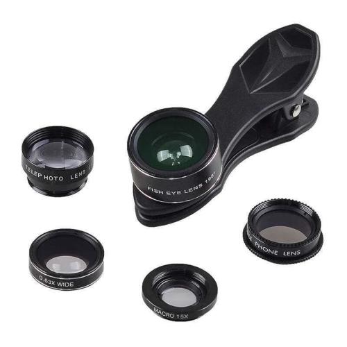 Mobile Lens Kit Apexel Apl-Dg5h 5 In 1 Universal (Black)