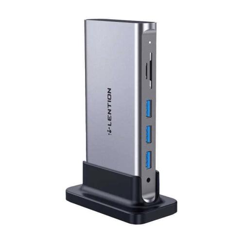 Lention Docking Station Av Usb-C Gray